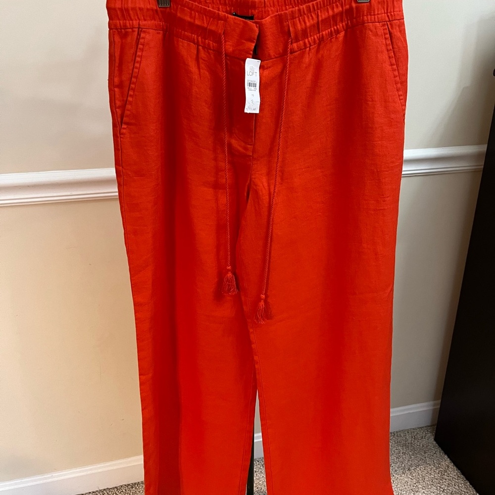 Orange Linen Pants